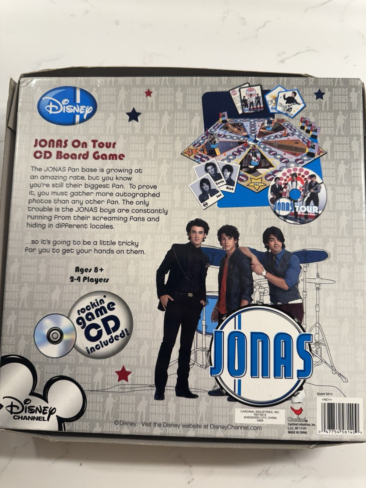 Disney Jonas On Tour CD Board Game Factory Sealed Jonas Brothers