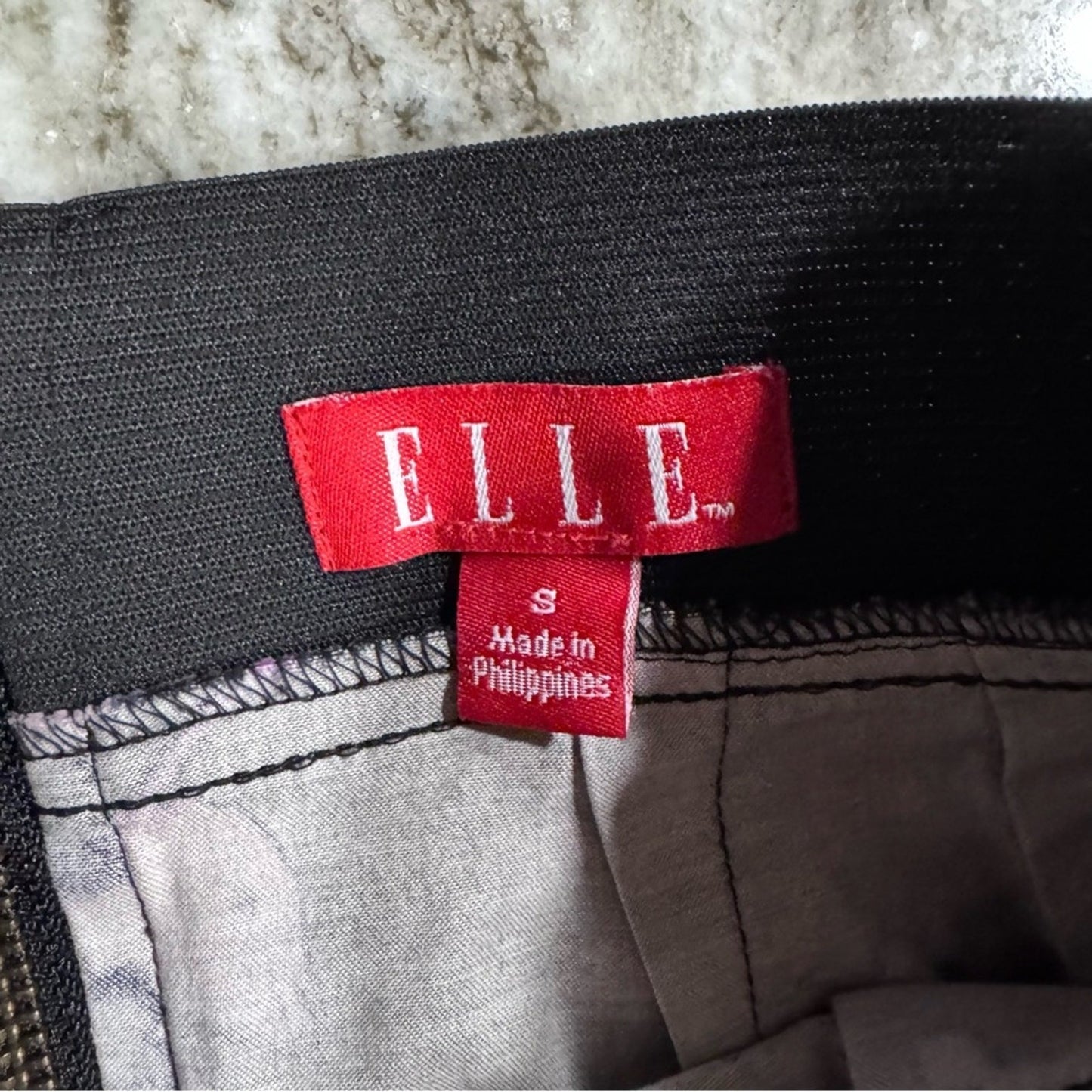 ELLE black floral print skirt size small