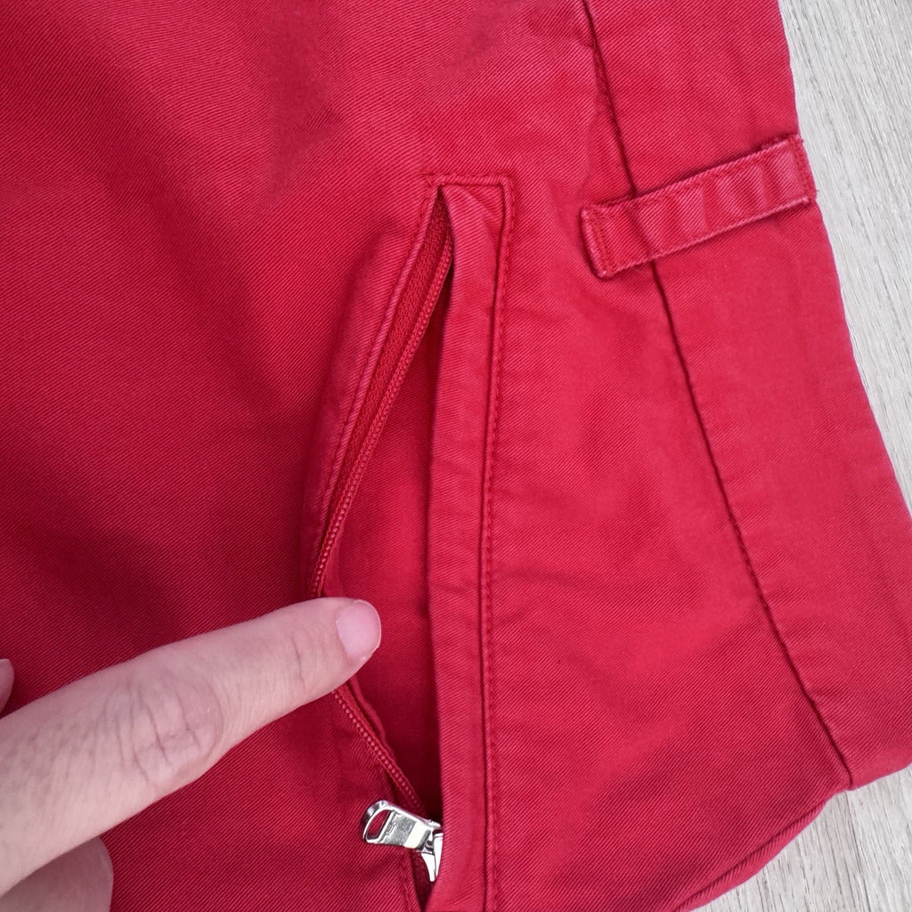 Women’s Lauren Ralph Lauren Red Bermuda Shorts Size 16 LRL Active Zip Pocket
