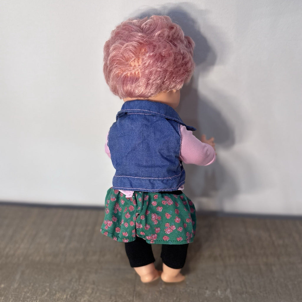 Vintage 1950s Roddy Doll Pink Hair Blue Eyes 14 Inch Vinyl Doll England