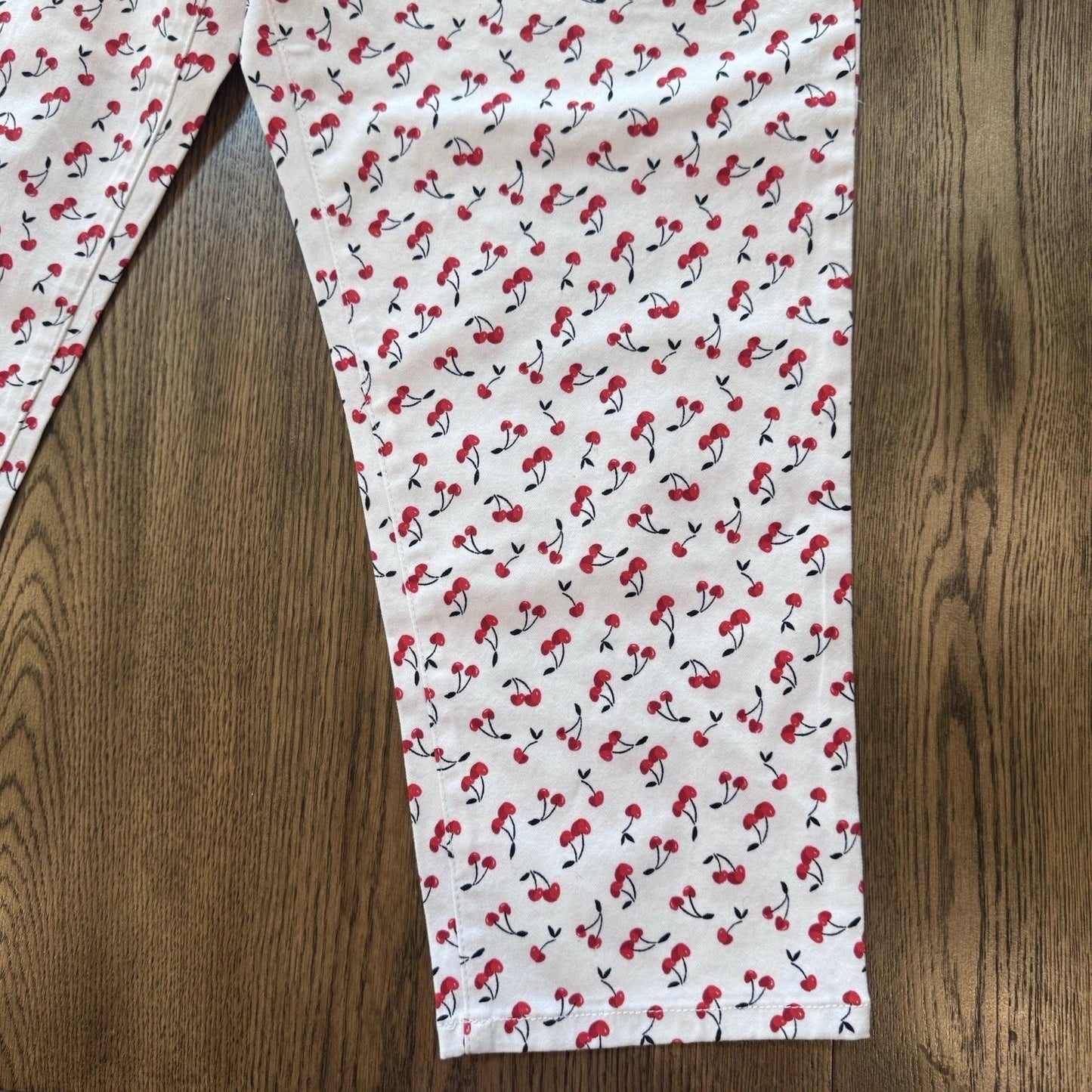 Charter Club Bristol Capri Pants Size 16 Cherry Print Tummy Slimming