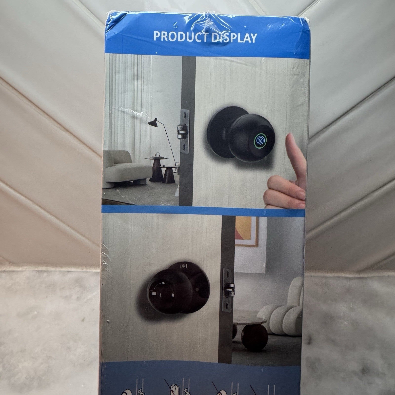 KLLOQUE K10 Smart Fingerprint Door Knob Lock Tuya App Keyless Black New