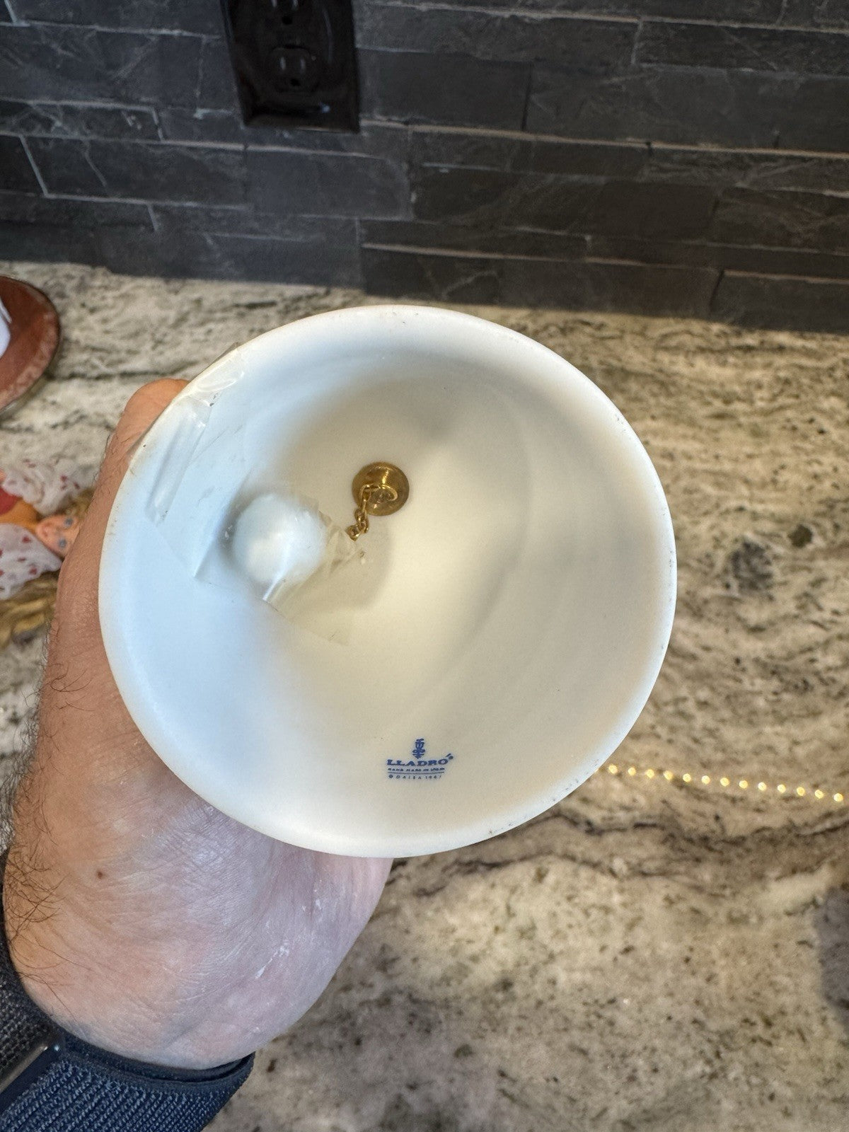Vintage Lladro Porcelain Christmas Bells Lot Of 2 1987 1988