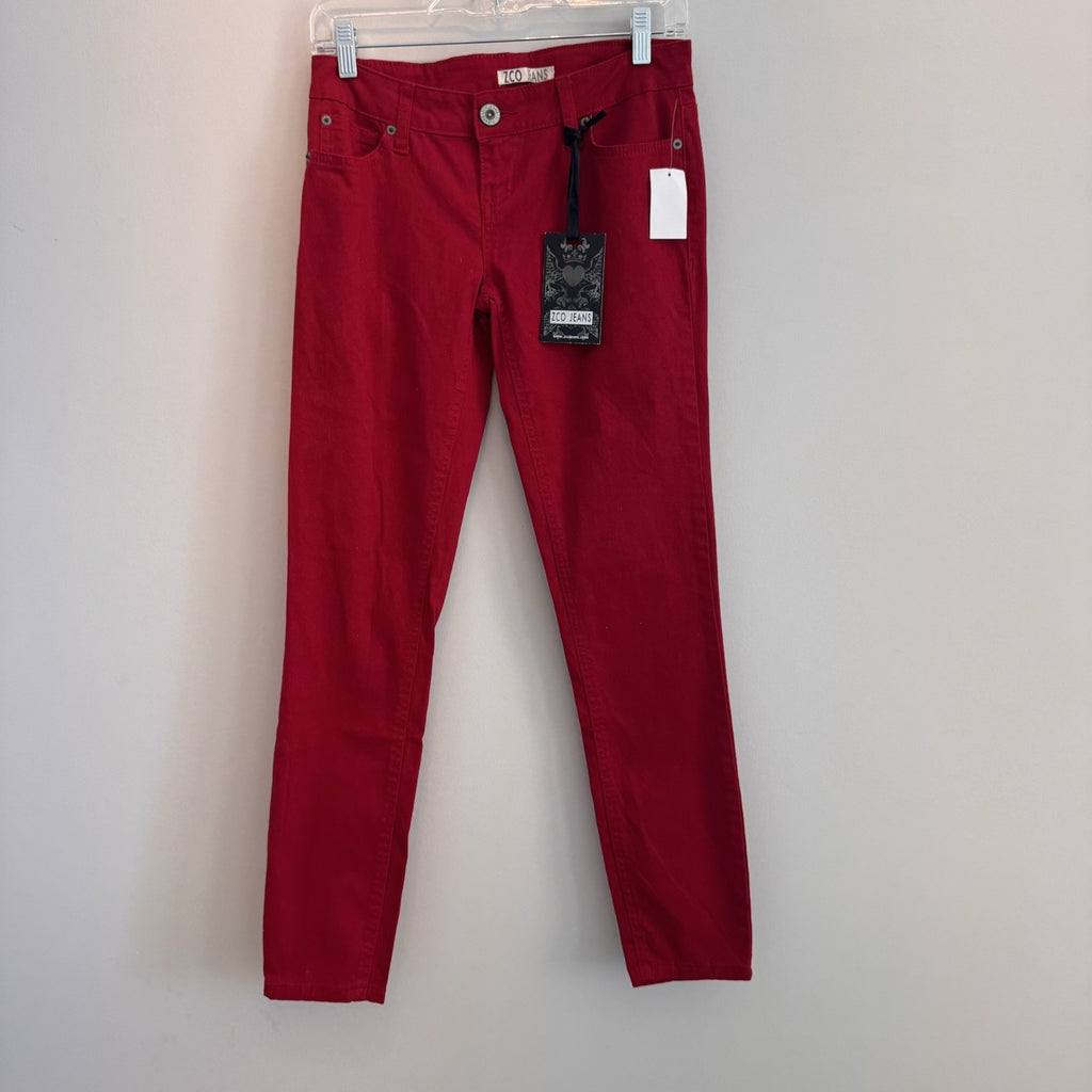 ZCO Jeans Women’s Size 5 Red Skinny Jeans Slim Fit Stretch Denim NWT44