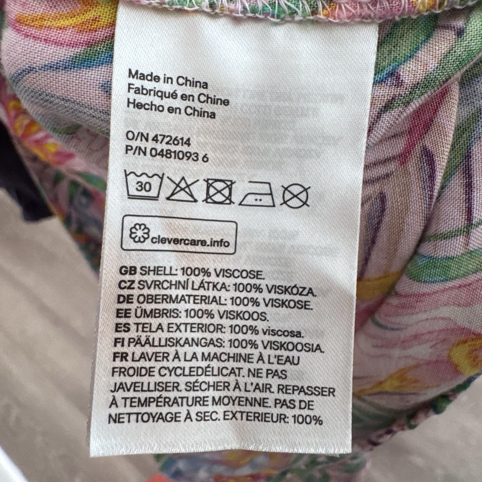 H&M Pink Tropical Floral Sundress Size 10 Sleeveless Summer Vacay Dress Viscose