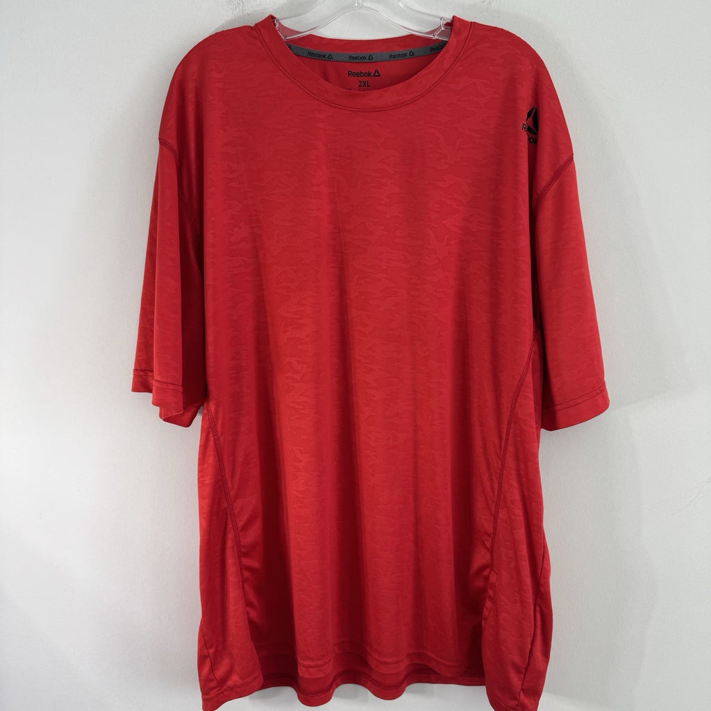 Reebok Speedwick Camo Athletic Shirt Mens 2XL Red Performance Training Tee
