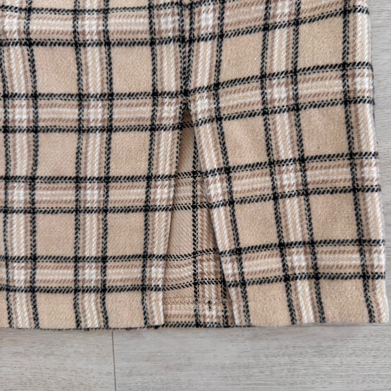 Princess Polly Plaid Mini Skirt XXS Tan Black Preppy Academia Women’s