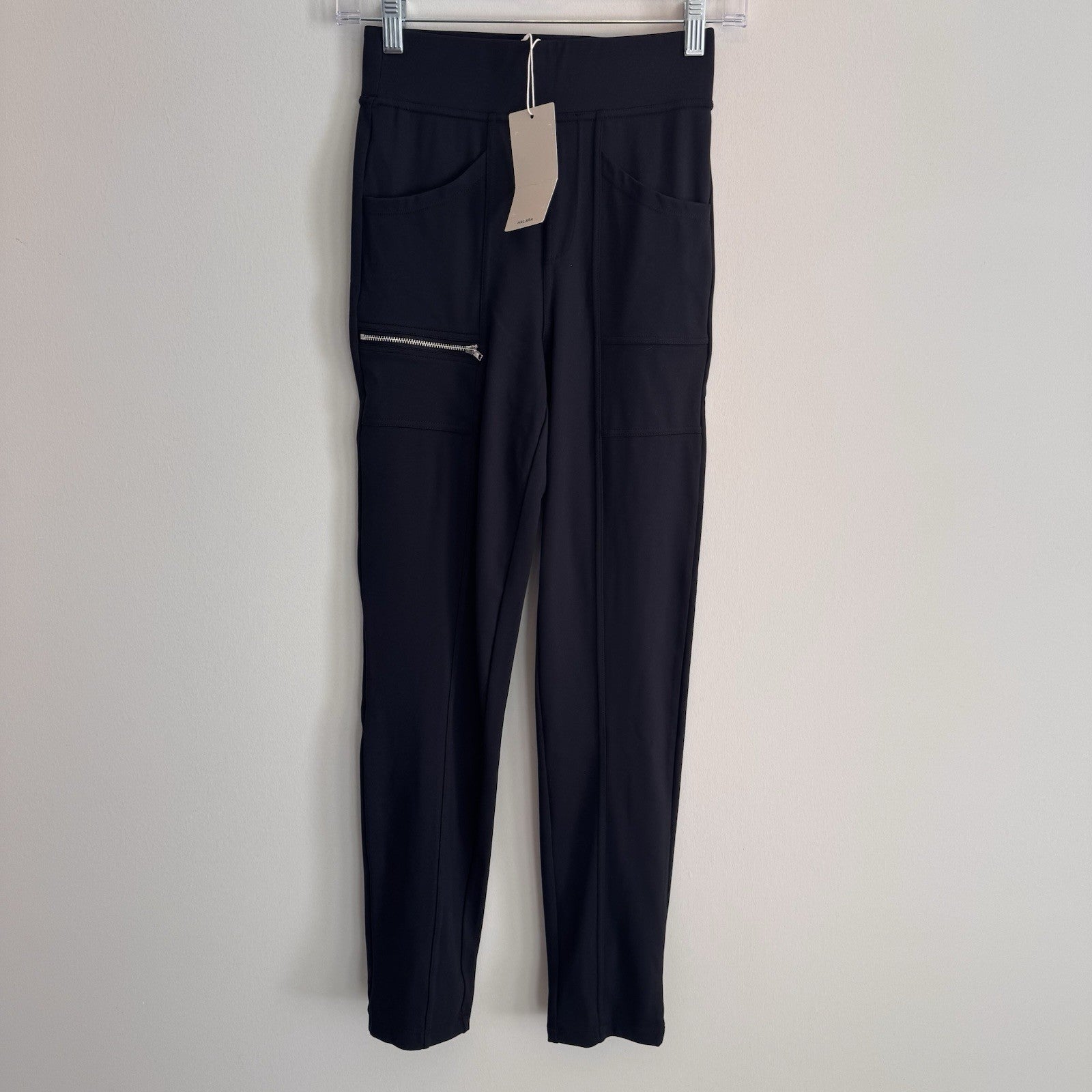 Halara XS High Waisted Pocket Leggings Black Stretch Yoga Pants NWT Women’s