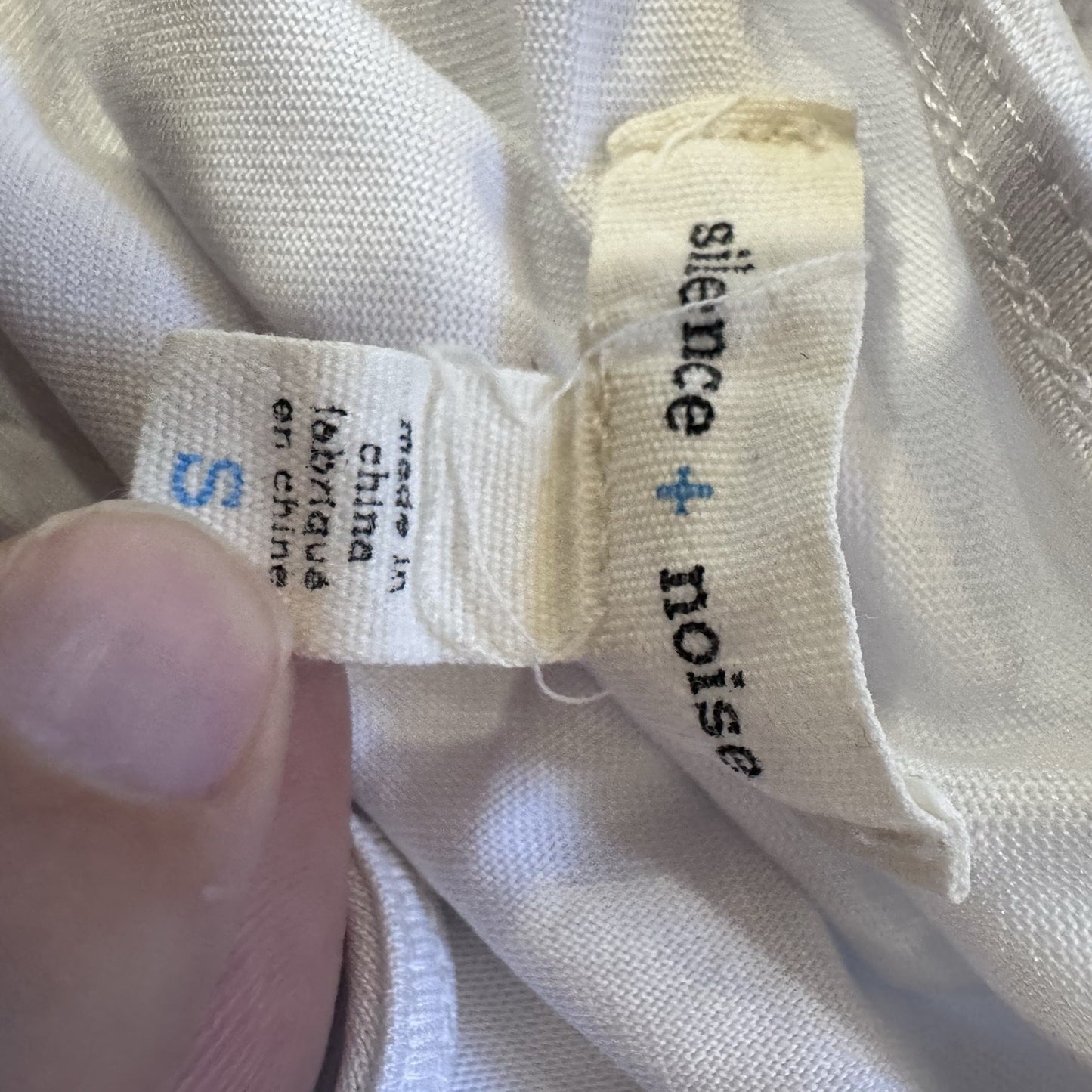 Silence + Noise White Strappy Back Tank Top Small S Urban Outfitters