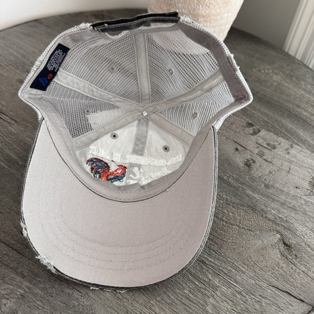 KATYDID Rooster Hair Don’t Care Trucker Hat Snapback Mesh Farm Funny Cap NWT