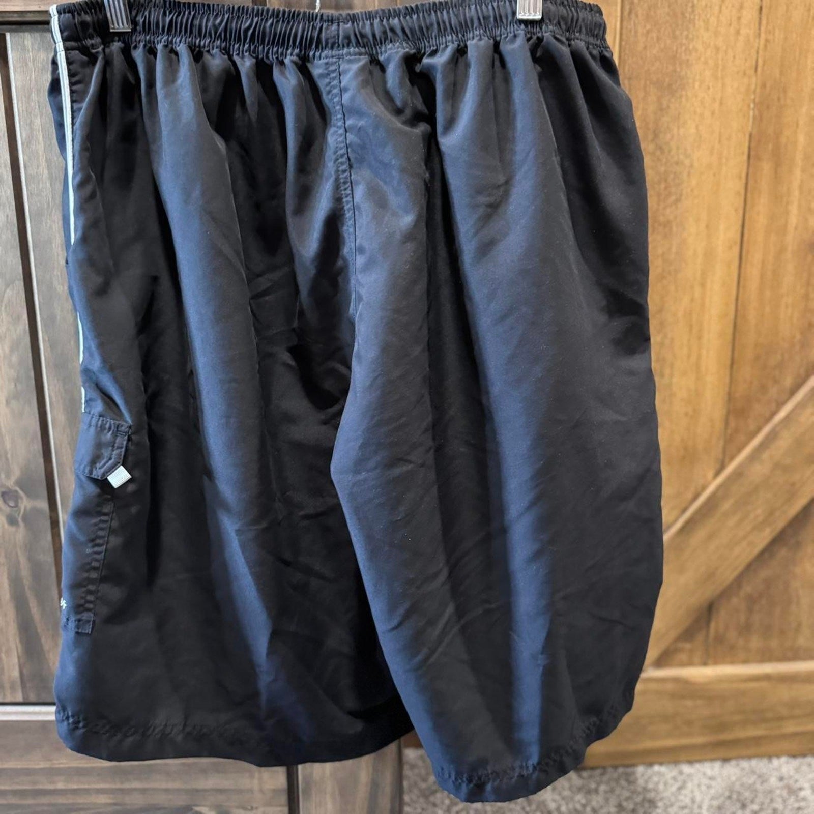 Vintage Reebok Black Athletic Cargo Shorts - XXL