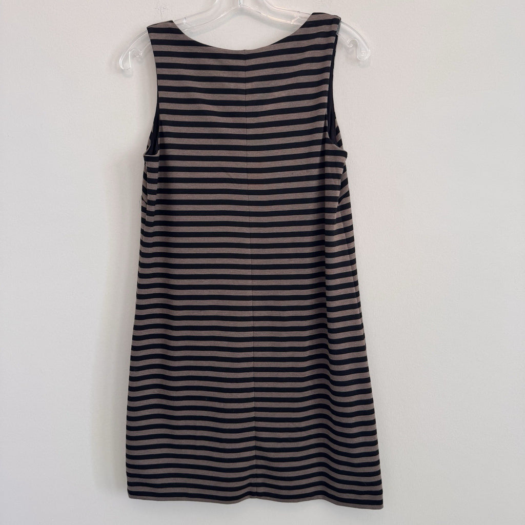 Banana Republic Dress Womens Small Striped V-Neck Sleeveless Lined Stretch Knit