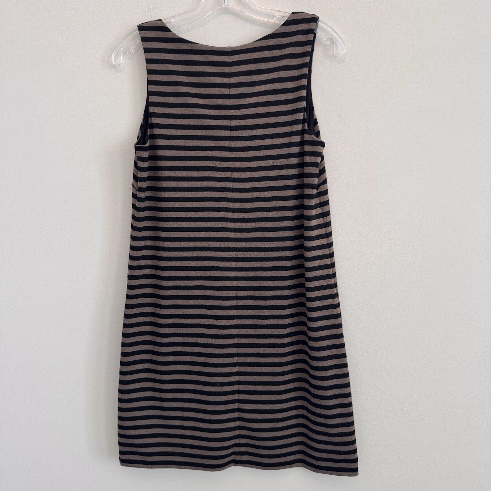 Banana Republic Dress Womens Small Striped V-Neck Sleeveless Lined Stretch Knit