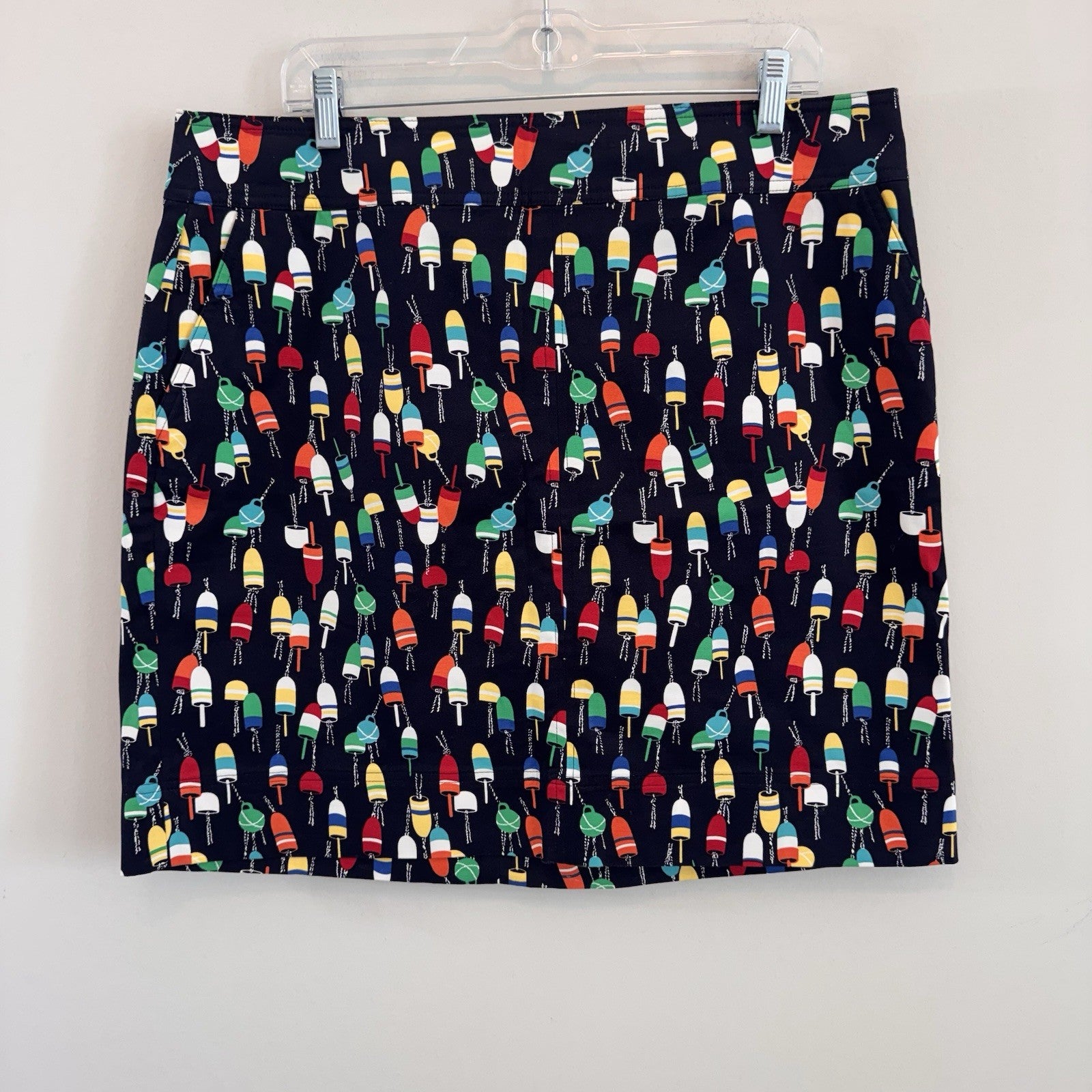 Talbots Petites 16P Navy Lobster Buoy Print Skort Golf Tennis Nautical