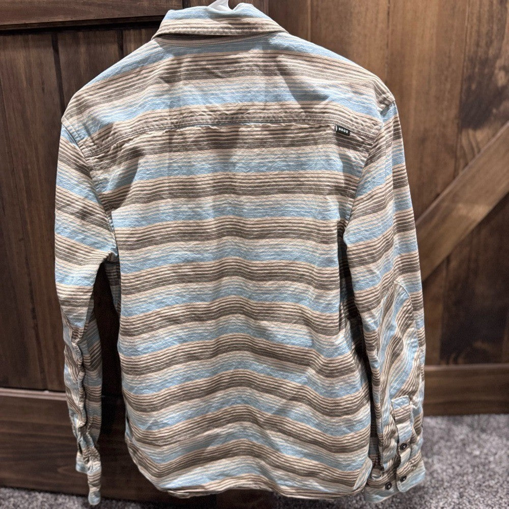 Howler Brothers Striped Long Sleeve Shirt Men's 100% Cotton Casual Button-Up