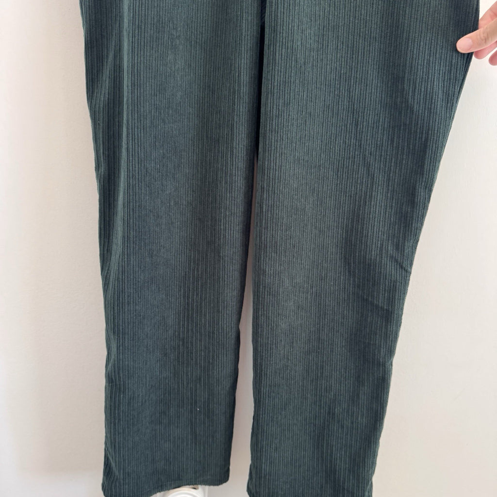Pink Lily Hunter Green Corduroy Overalls Size Small Retro Boho Adjustable