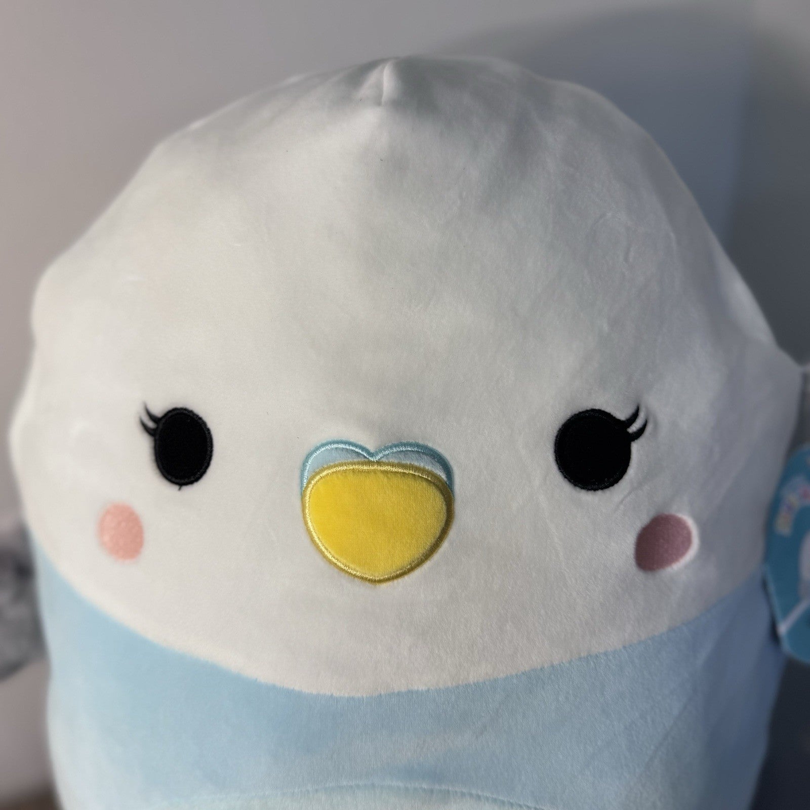 Squishmallows 14-Inch Tycho Blue and White Parakeet Large Ultrasoft Official