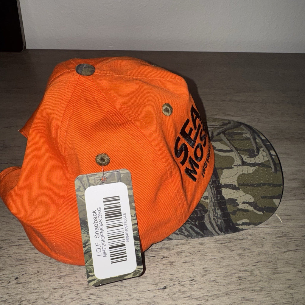 Seager Mossy Oak Blaze Orange Hunting Snapback Hat Cap NWT Treestand Camo