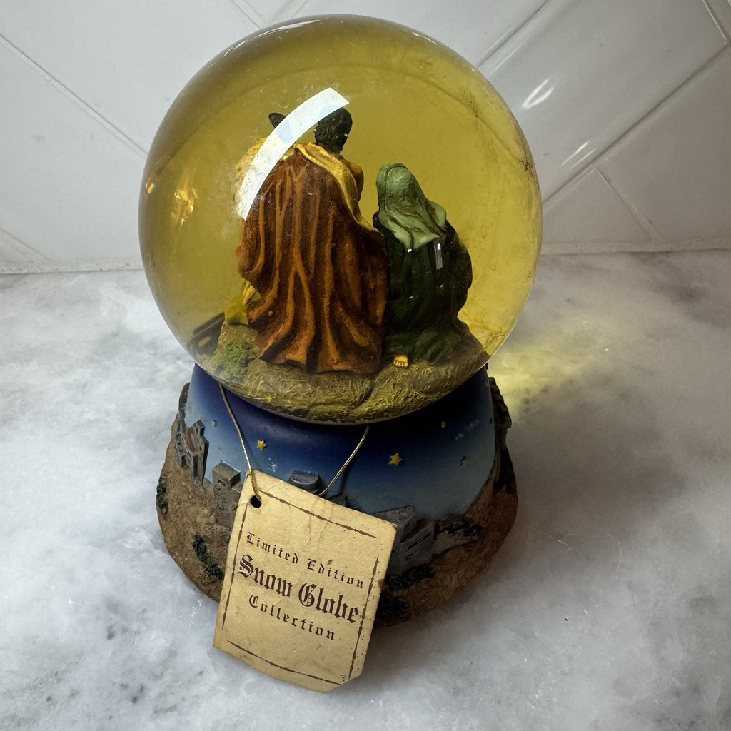 Limited Edition Nativity Snow Globe Holy Family Christmas Collectible Decor