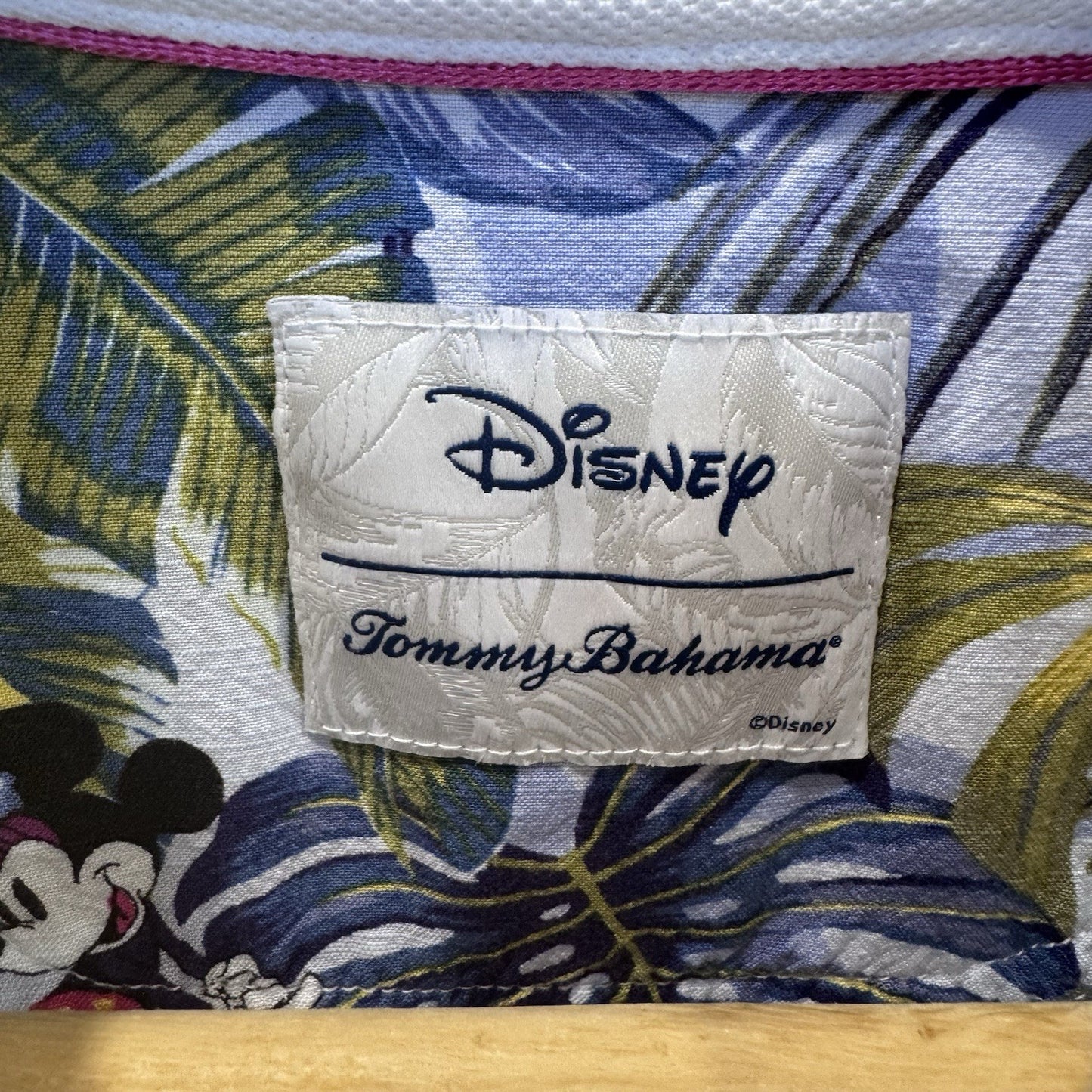 Disney Tommy Bahama Mickey Mouse Polo Shirt Men’s L White Supima Cotton