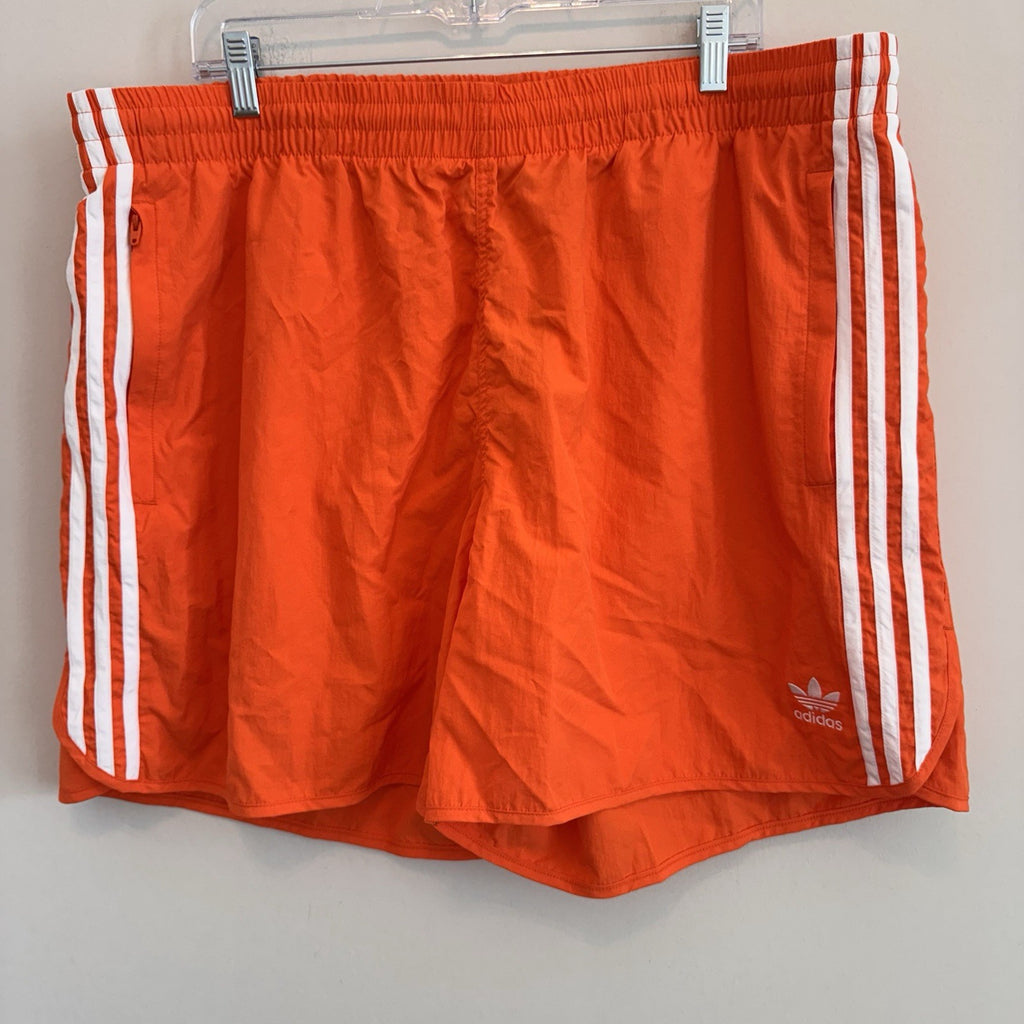 Adidas Originals Men's 2XL Sprinter Shorts Orange Rush 3-Stripe Trefoil NWT
