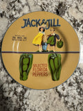 Sakura for Oneida Vintage Labels Salad plate Jack & Jill Florida Peppers 8.25"