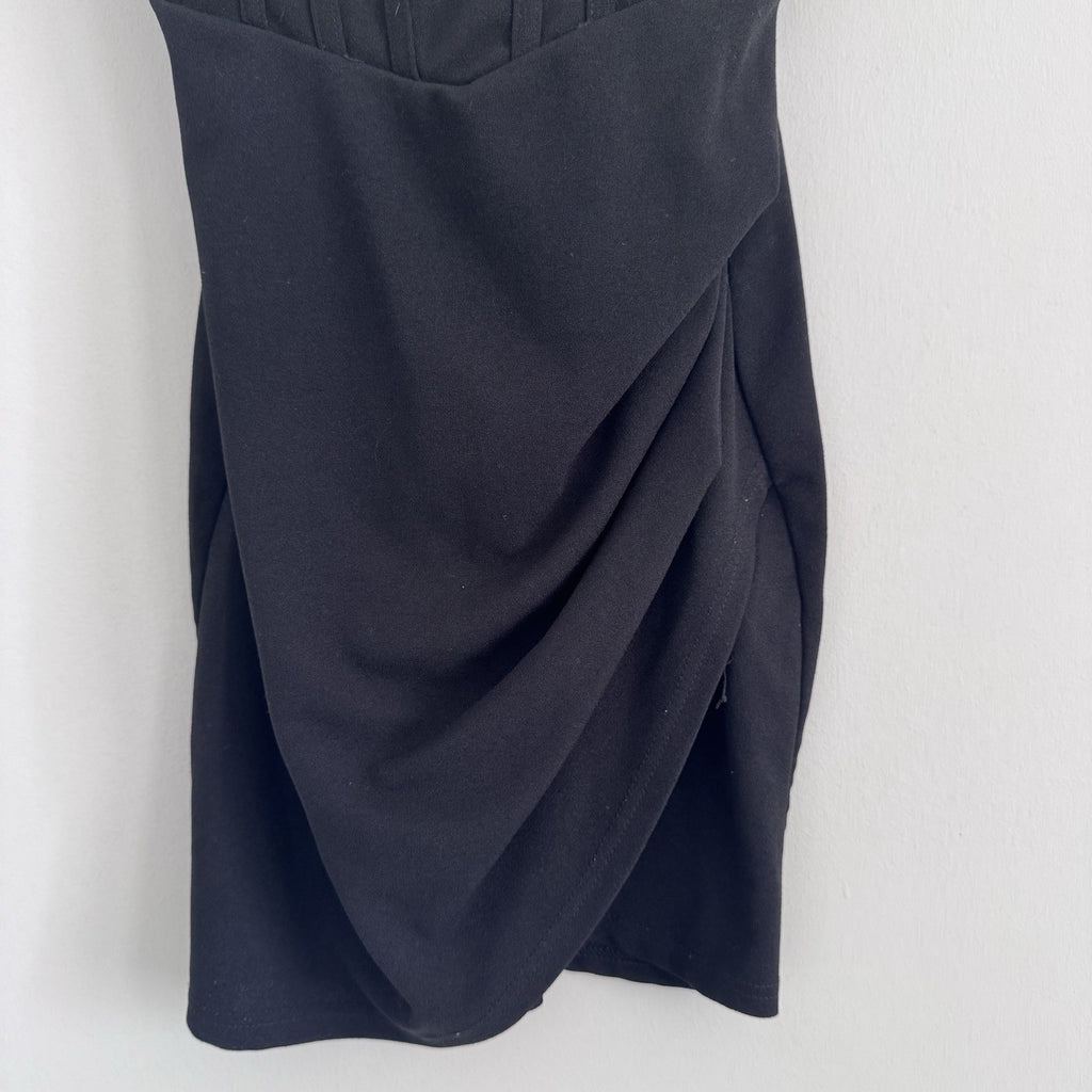 Windsor S Black Sweetheart Bodycon Mini Dress Ruched Party