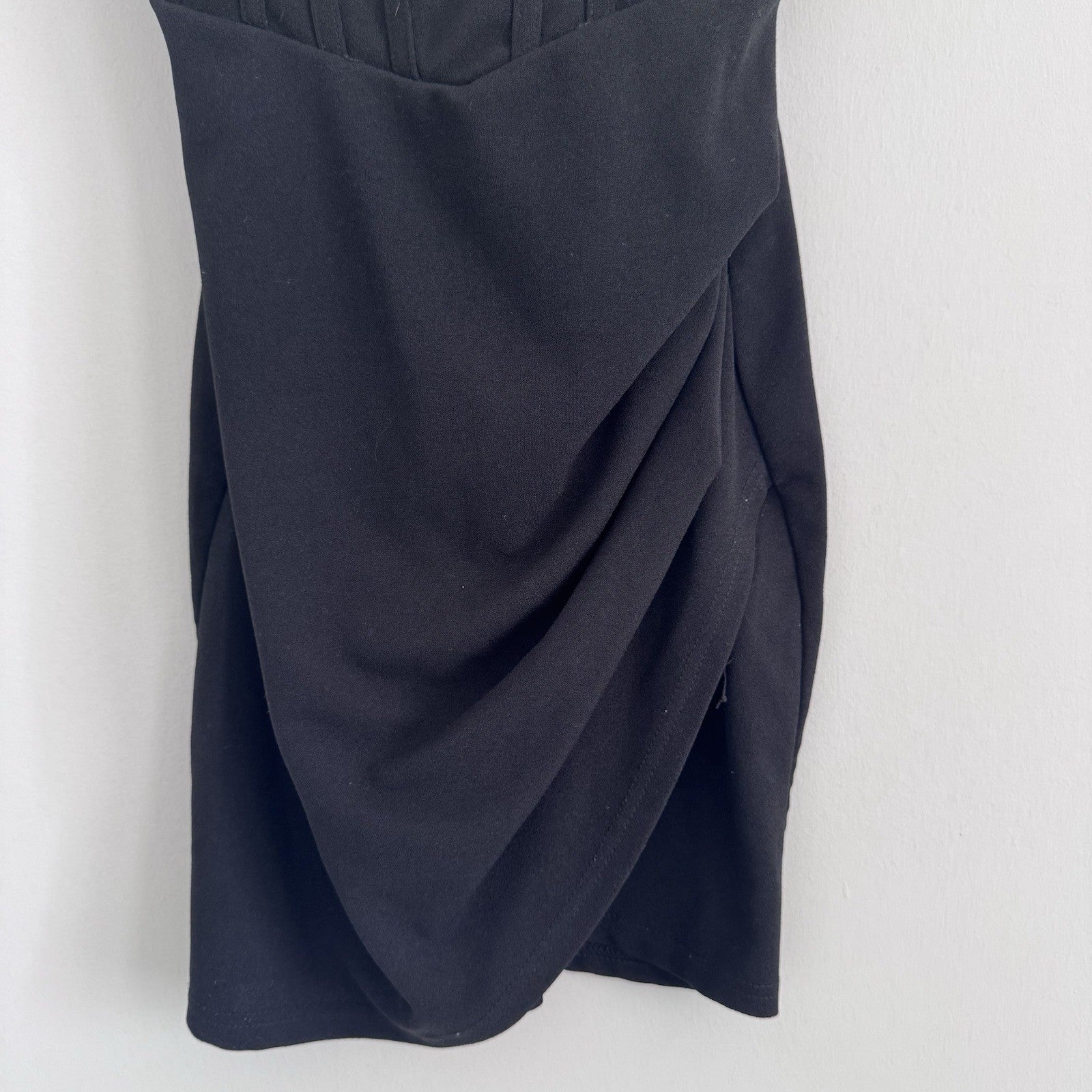 Windsor S Black Sweetheart Bodycon Mini Dress Ruched Party