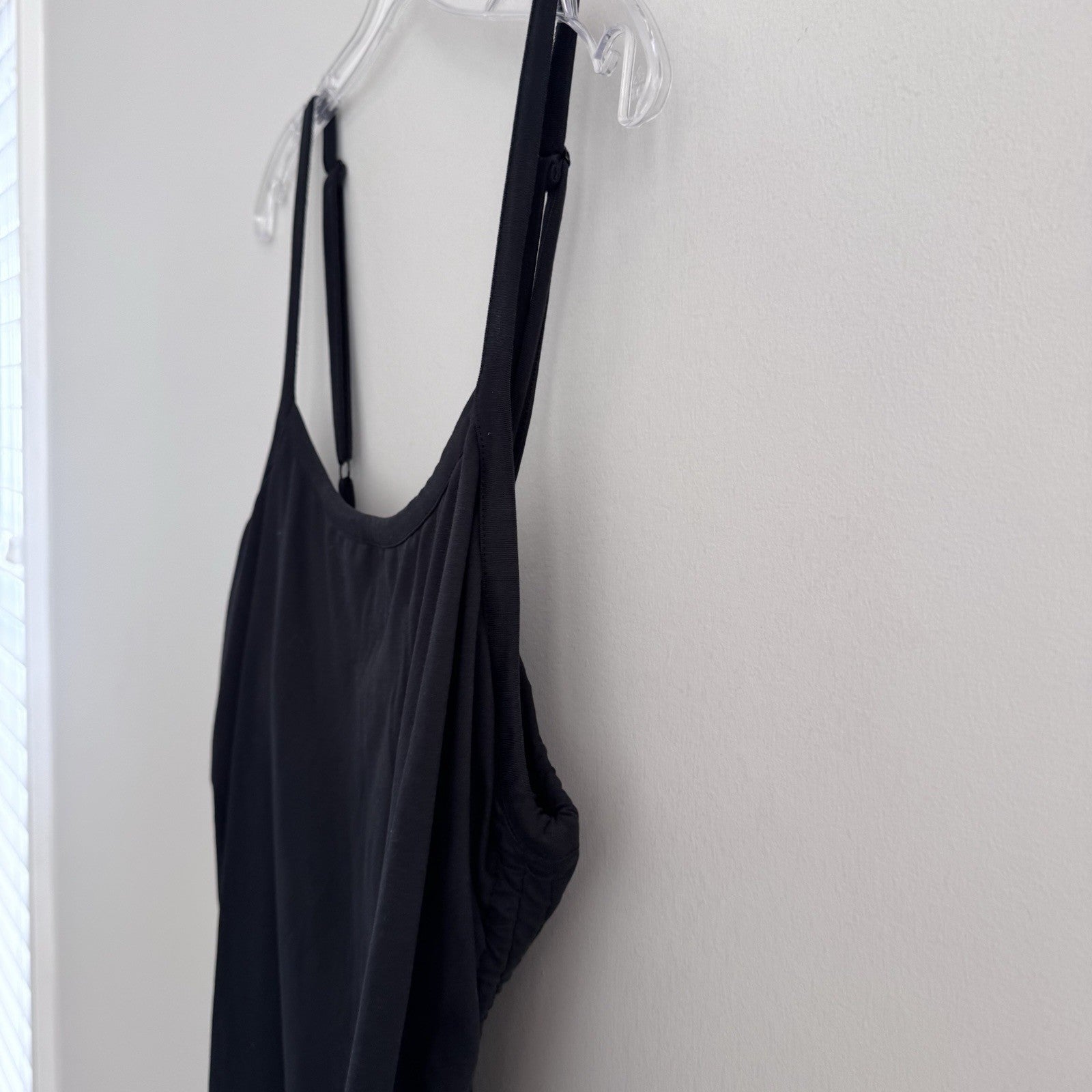 Adore Me Black Cami Slip Dress NWT Plus Size 2X Ruched Side