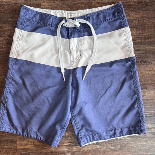Abercrombie & Fitch Men’s Swim Trunks Size L | Blue White Board Shorts