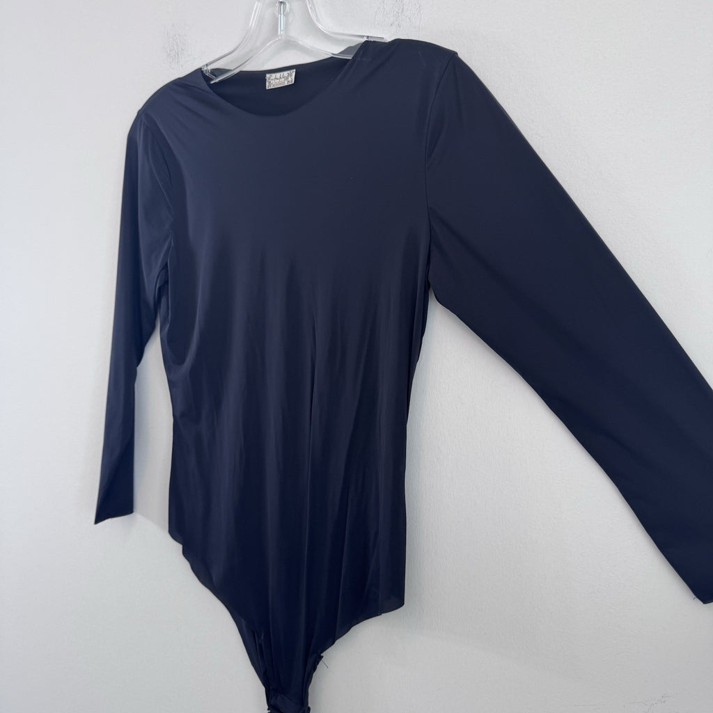 Free People Intimately Black Long Sleeve Bodysuit Women’s XS Stretch Basic