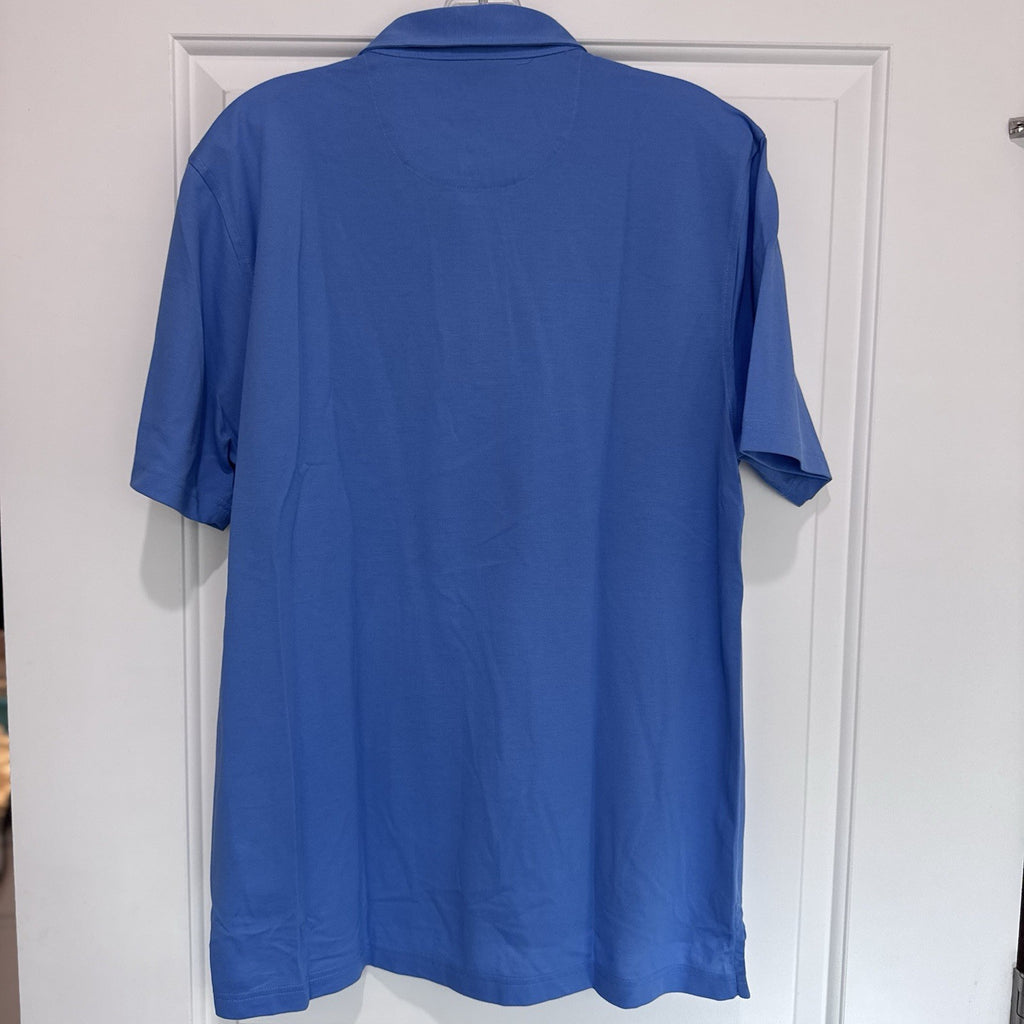 Brooks Brothers Supima Cotton Polo Shirt XL Blue Mens Short Sleeve Classic Fit