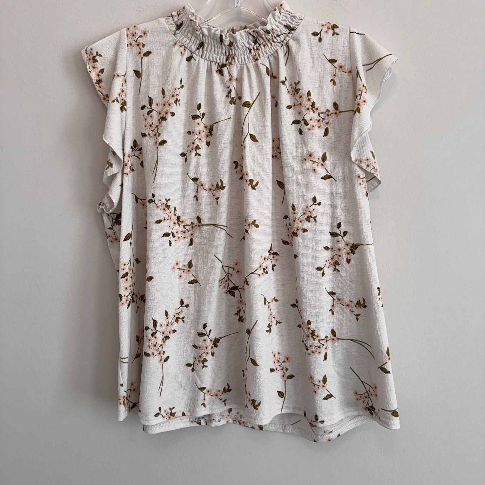 Melloday Floral Ruffle Sleeve Blouse Large Cottagecore Boho Women’s Boutique