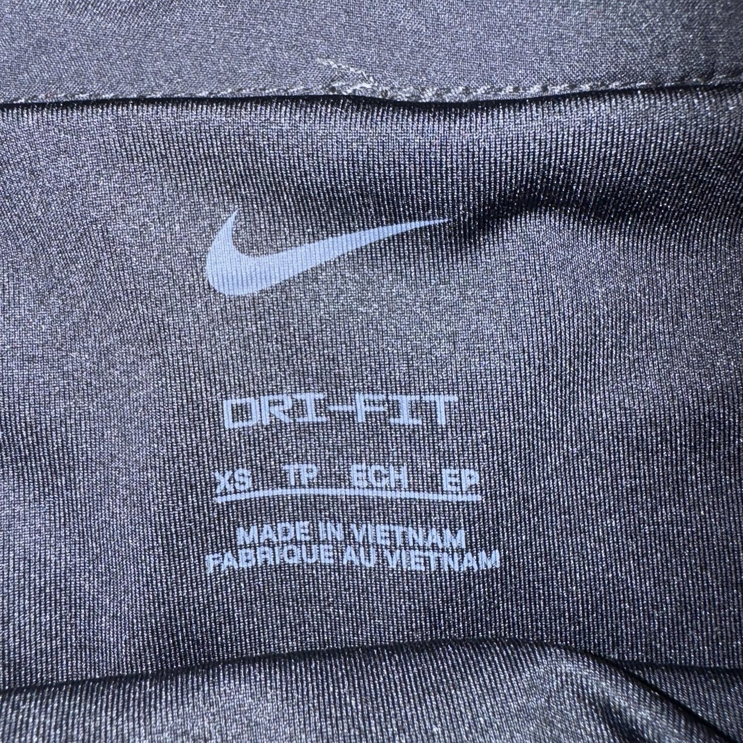 Nike Dri-Fit Running Shorts Women’s XS Black Graphic Swoosh Logo High Rise