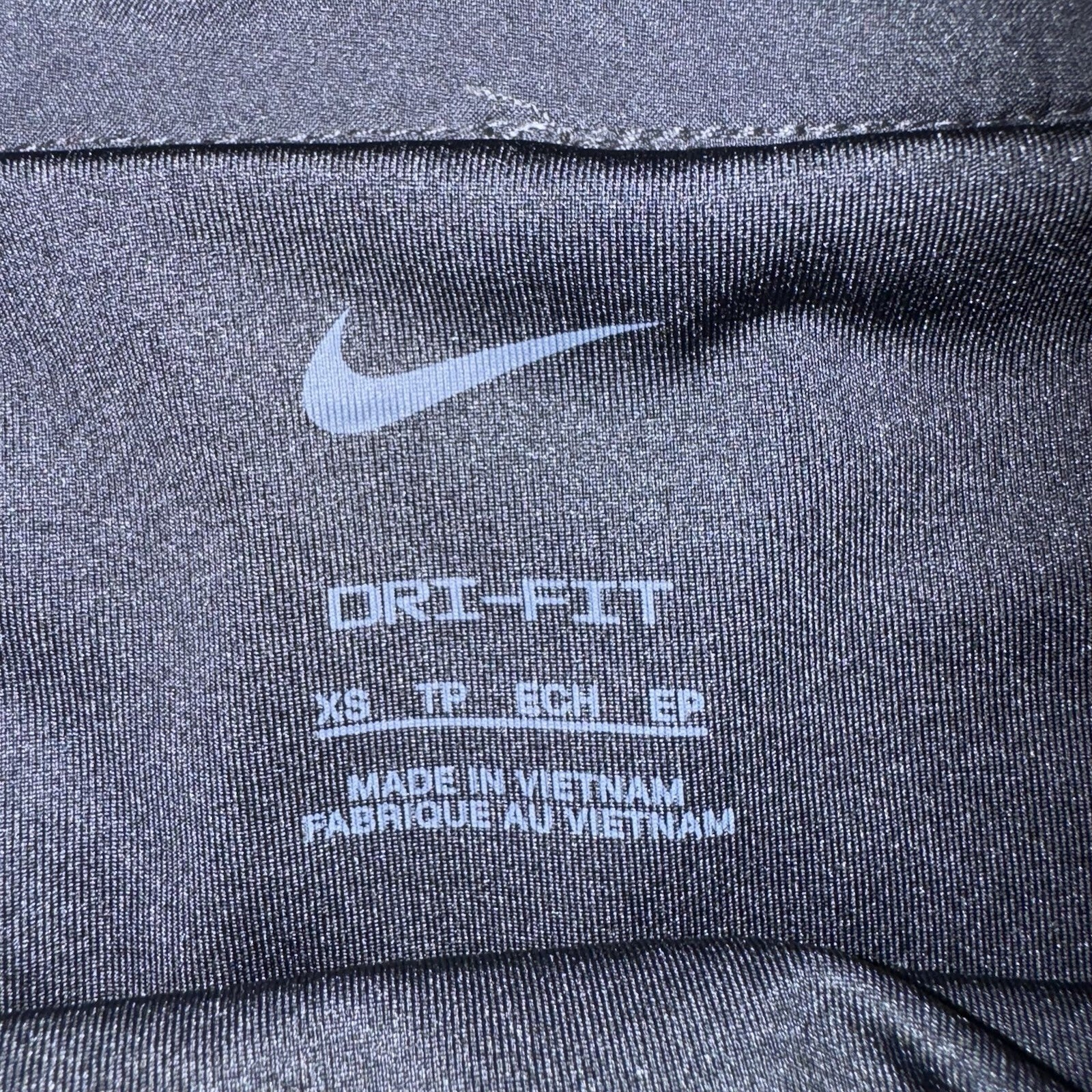 Nike Dri-Fit Running Shorts Women’s XS Black Graphic Swoosh Logo High Rise