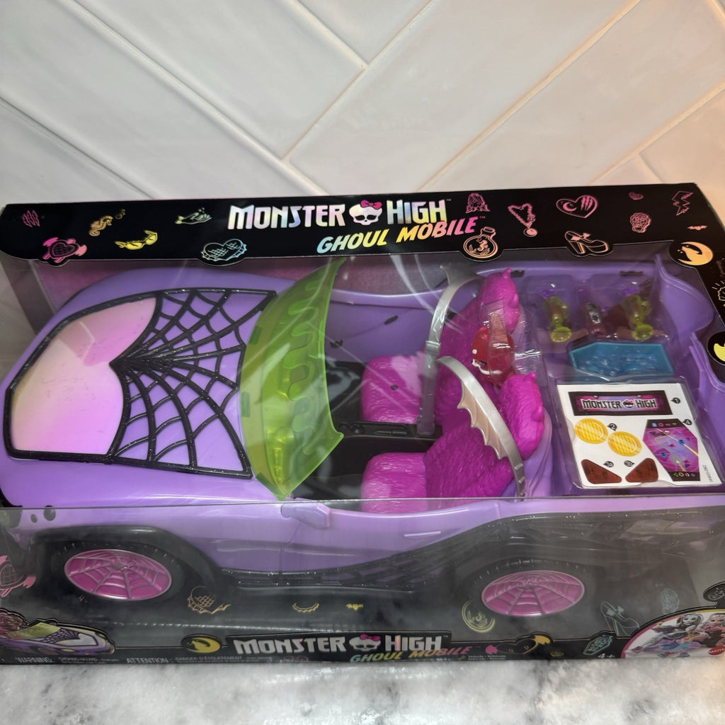 Mattel Monster High Ghoul Mobile Car Playset Purple Pink with Accessories