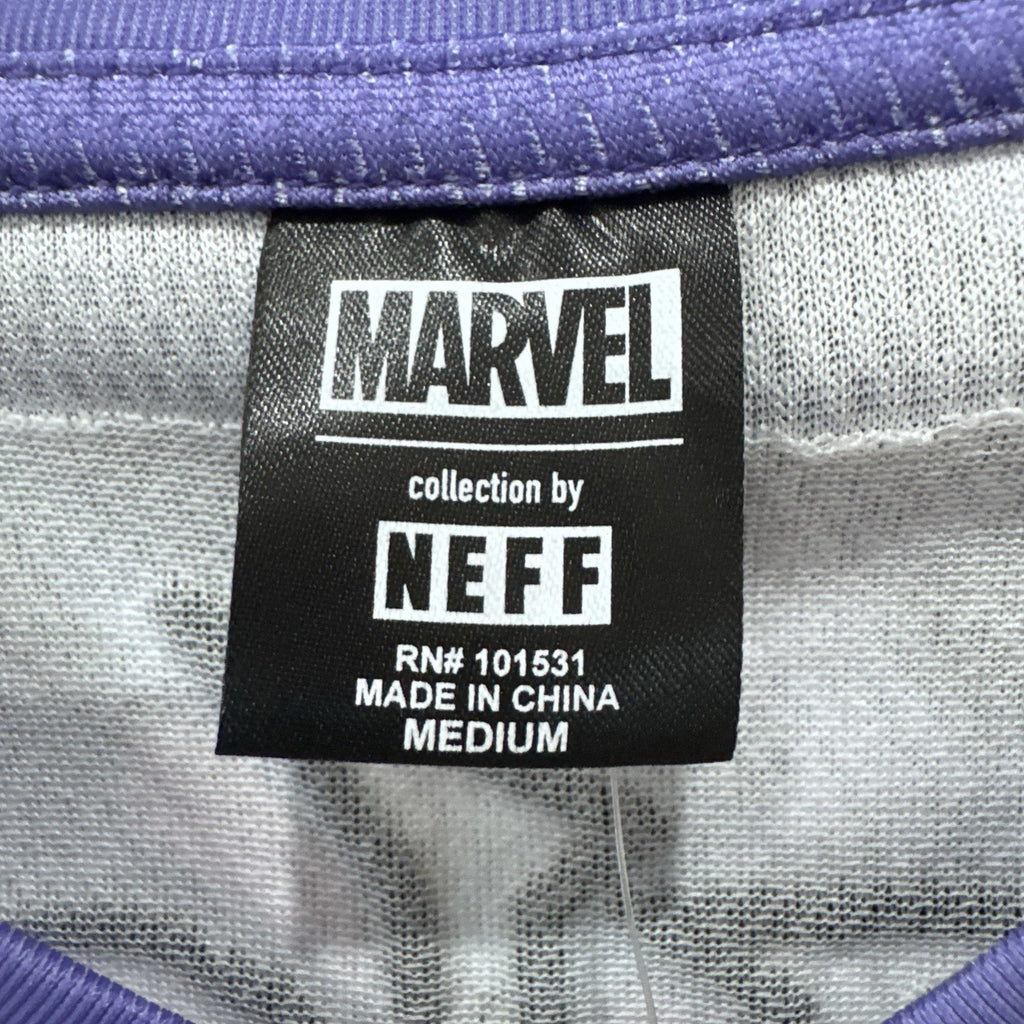 Marvel x Neff Venom Jersey Shirt Mens Medium NWT Graphic Black Purple Pink
