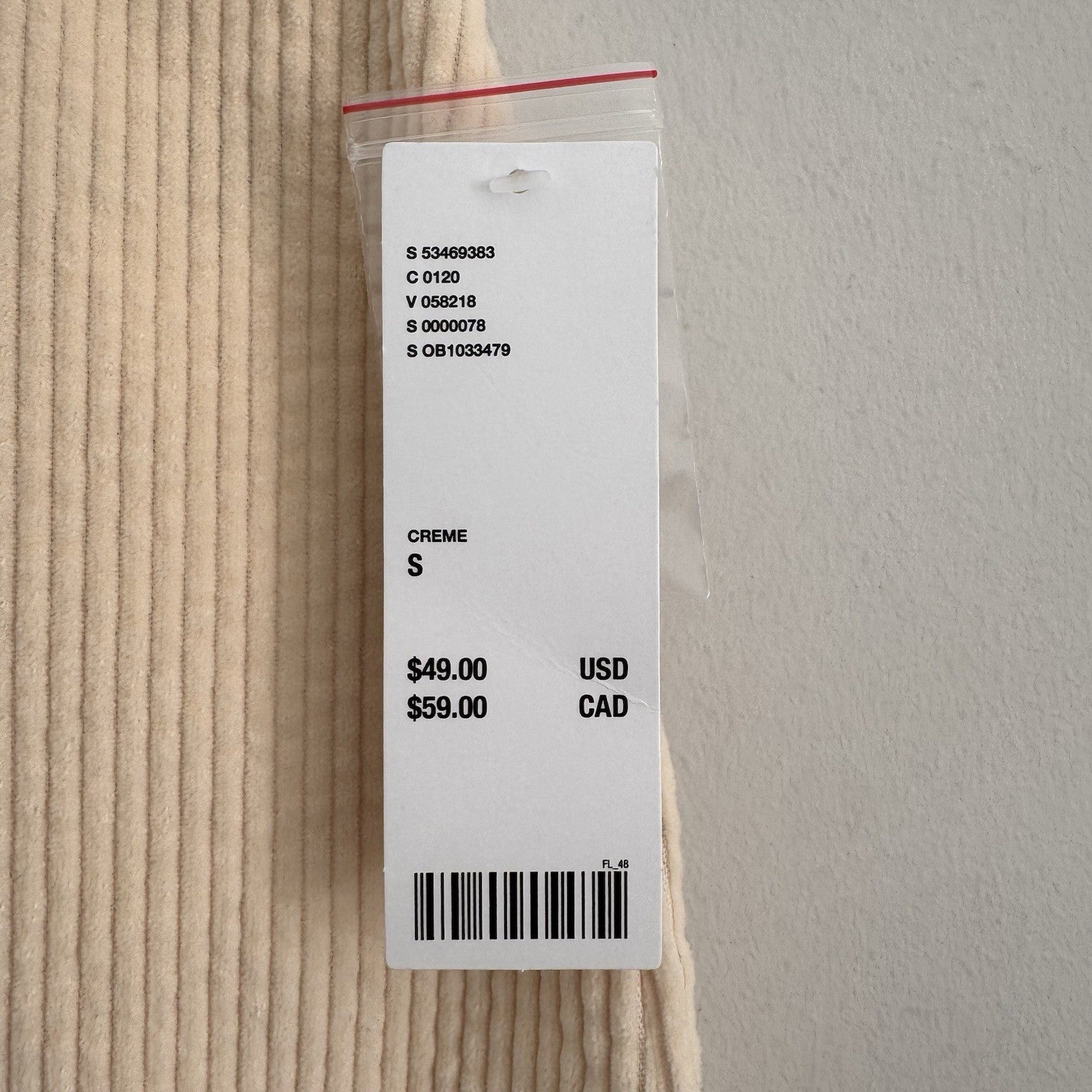 Urban Outfitters Corduroy Mini Skirt Cream Button Pocket Y2K Size S NWT 