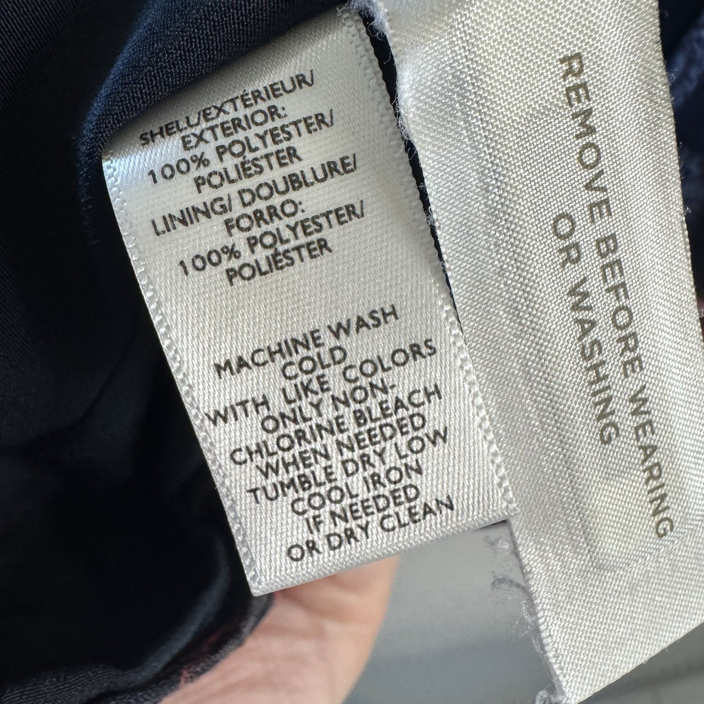 LOFT Floral Ruffle Dress Size 6 Navy Pink Long Sleeve Boho Midi Lined Fall Style