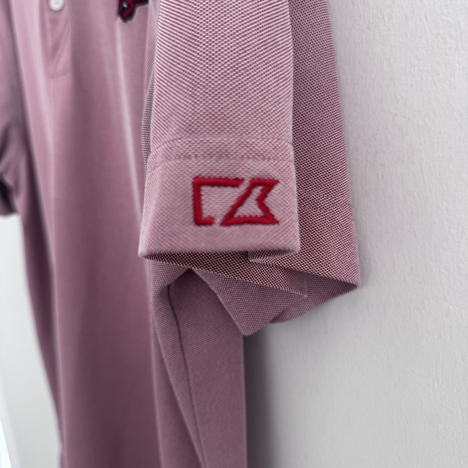 Arkansas Razorbacks Polo Shirt Men S Pink Cutter & Buck NCAA Logo