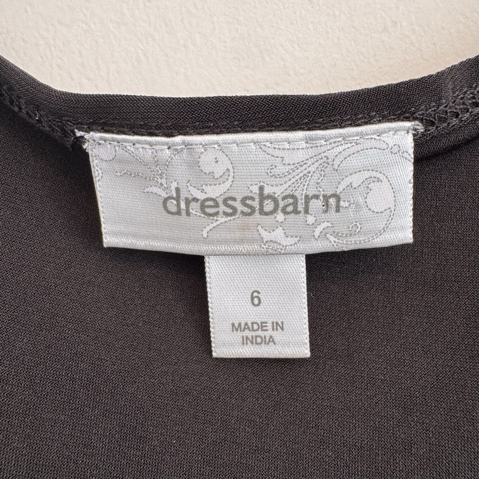 Dressbarn Women 6 Black Shift Dress Leopard Print Teal Tiered Ruffle Sleeveless