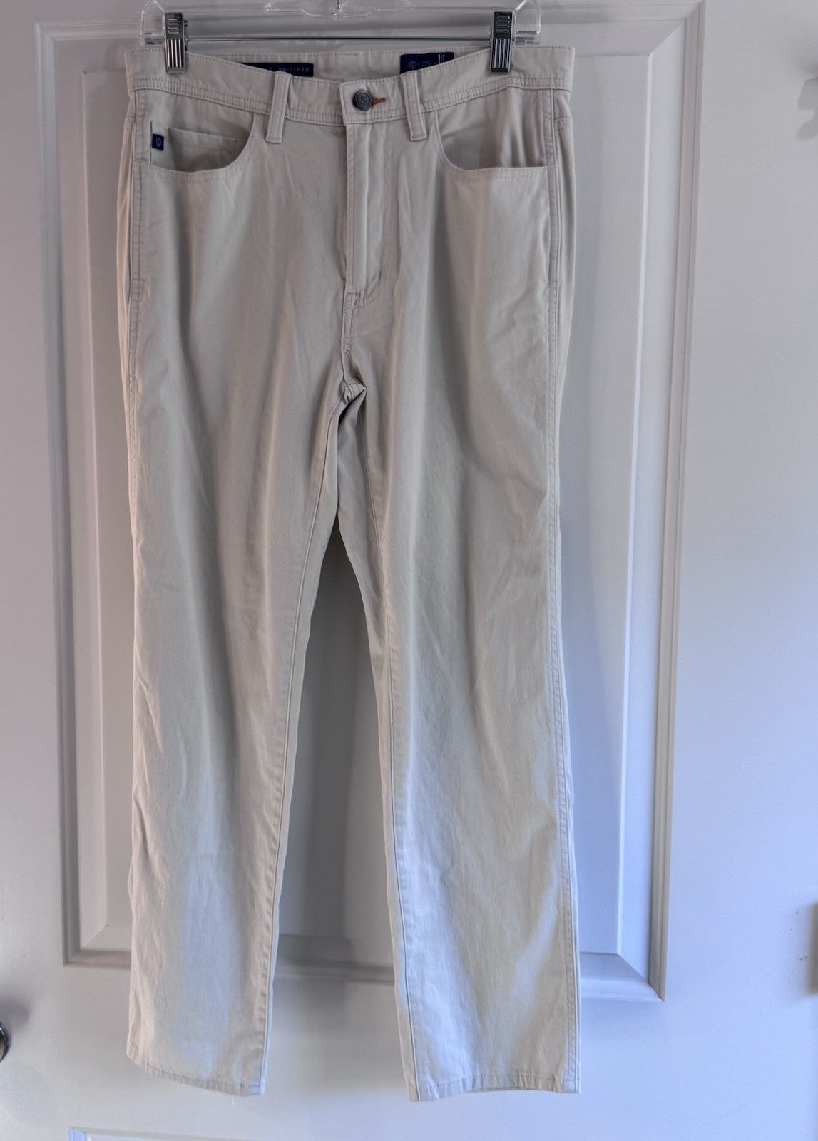 Stitch Golf Pants Mens 30x30 Beige Stretch Performance Trousers Cotton Blend
