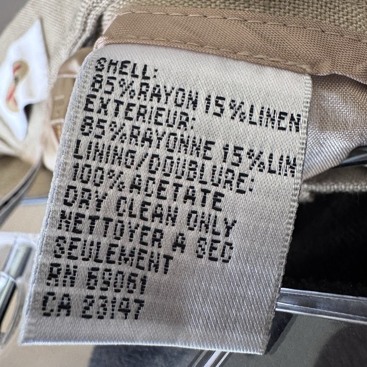 Y2K Talbots Linen Blend Skirt 10 Beige Midi Lined Classic Career