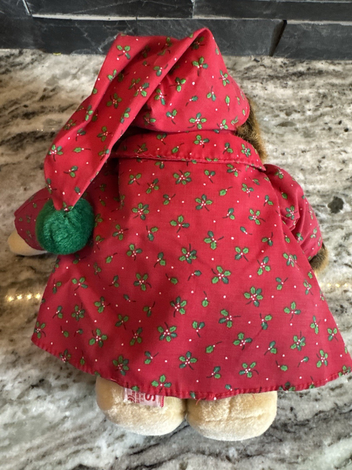 Russ Berrie Prickles Hedgehog Stuffed Animal Plush Christmas W/ Night Gown/Dress
