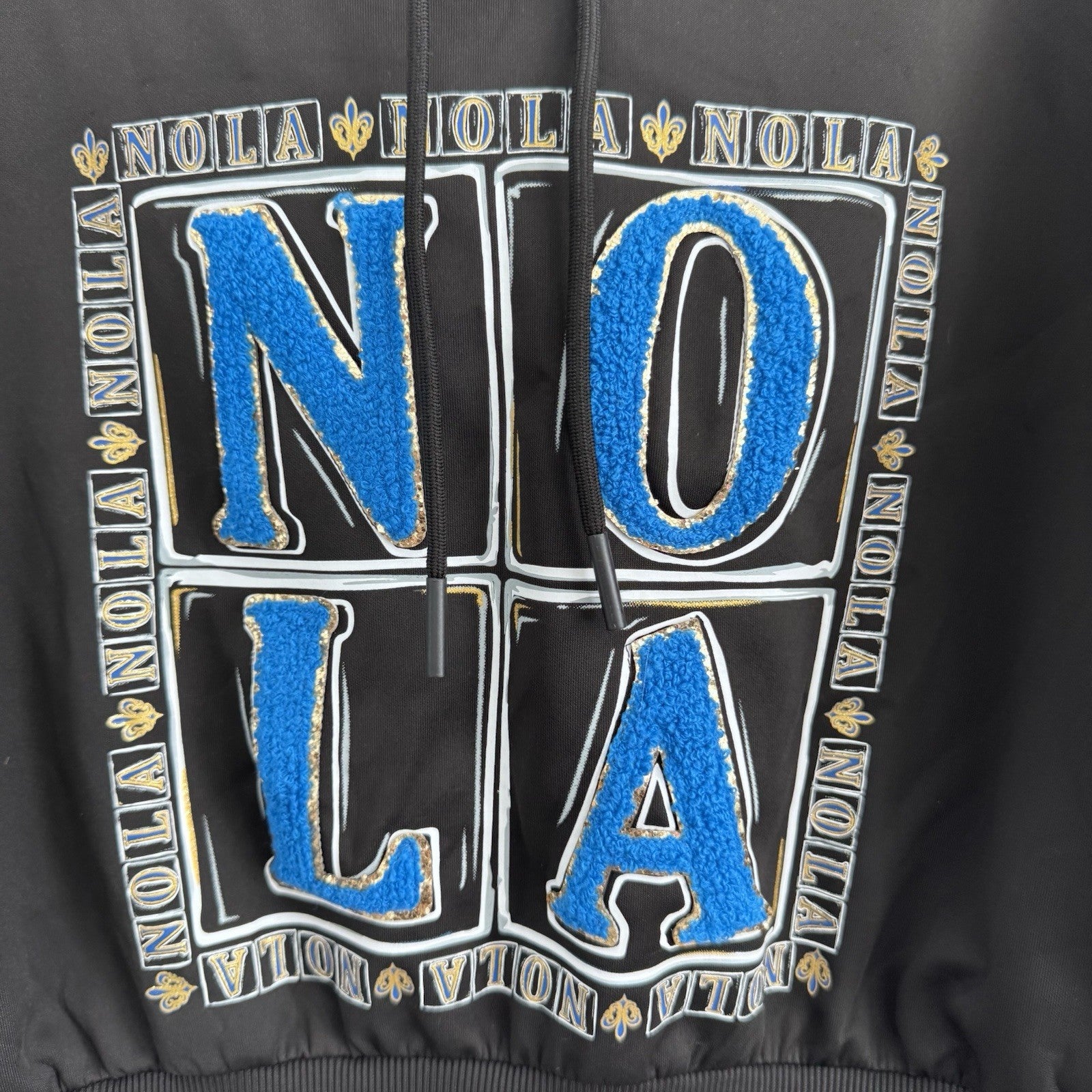Women’s Desiree Collection NOLA Cropped Hoodie Size S Black NWT
