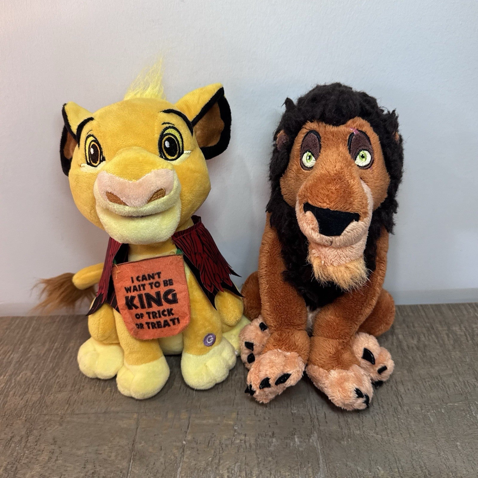 Disney Lion King Simba Animated Talking Plush & Scar Plush Lot of 2 Tested