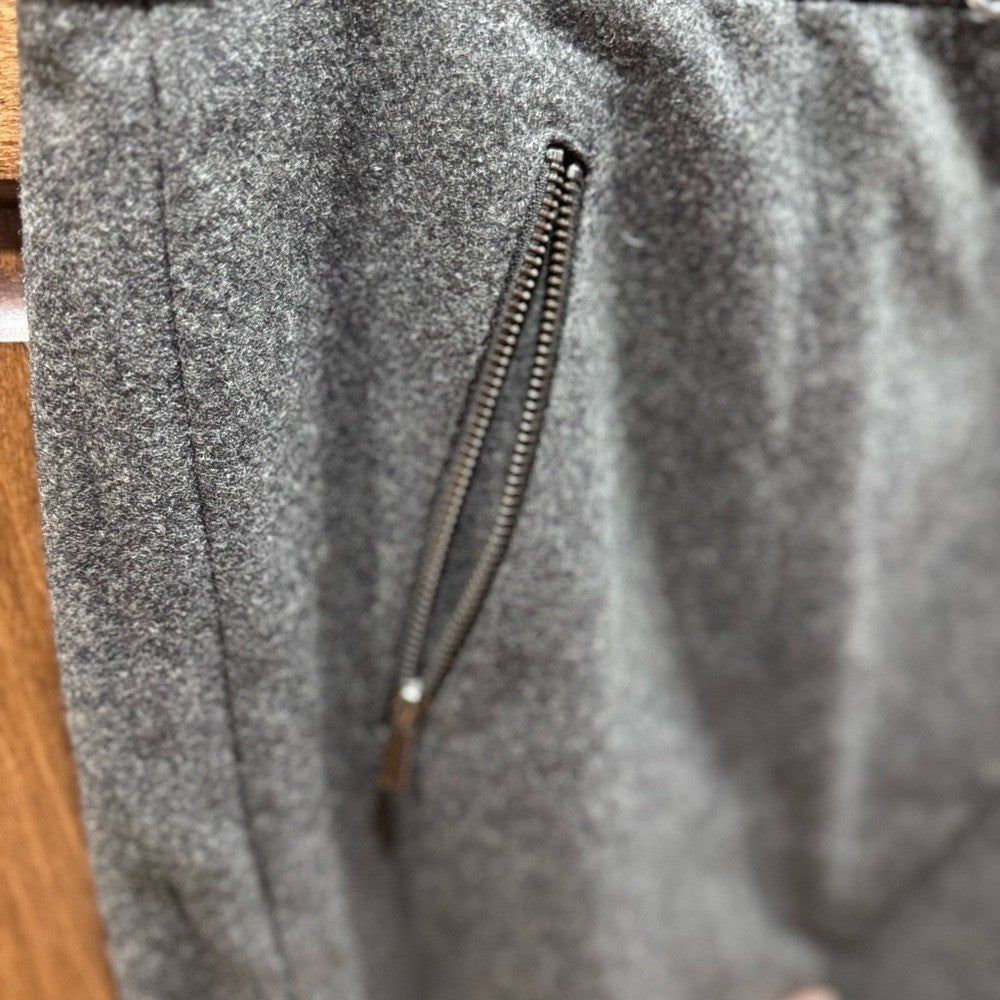 J.Crew Gray Wool Pencil Skirt with Zipper Detail - Size 12