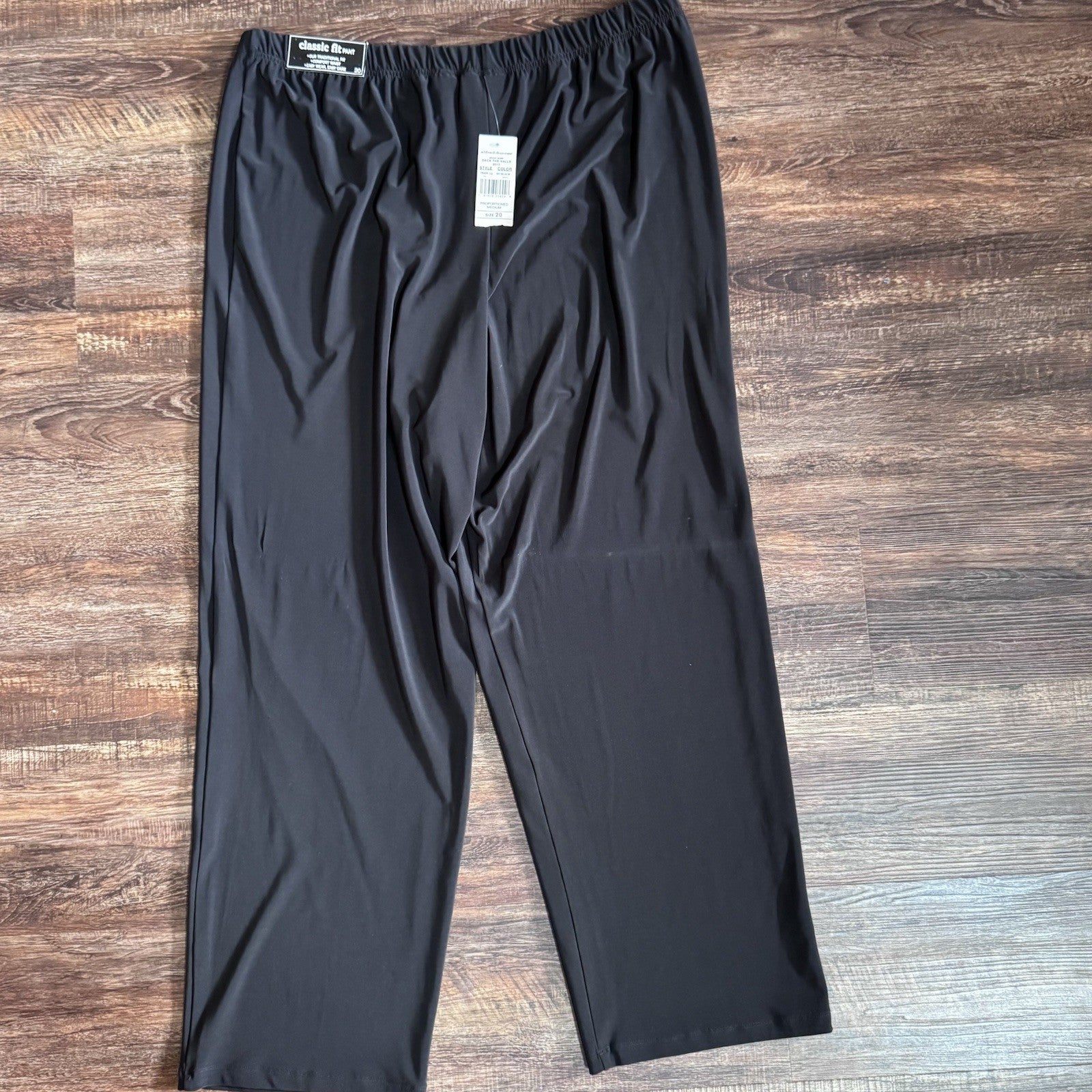 Alfred Dunner Classic Fit Pants Black Pull-On Comfort Waist Size 20 NWT Lesotho