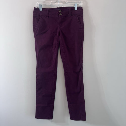American Eagle Skinny Pants Womens 2 Regular Purple Stretch Chino Casual