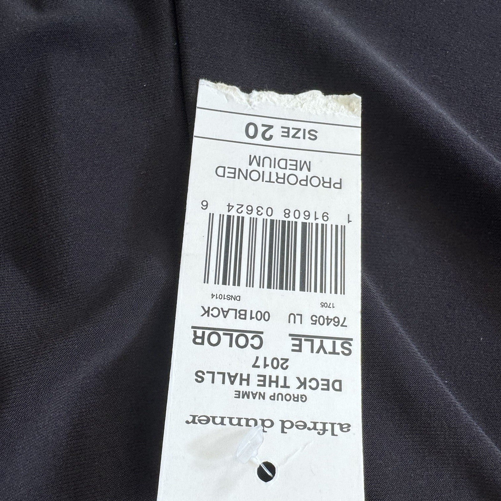 Alfred Dunner NWT Size 20 Black Classic Fit Pull On Pants